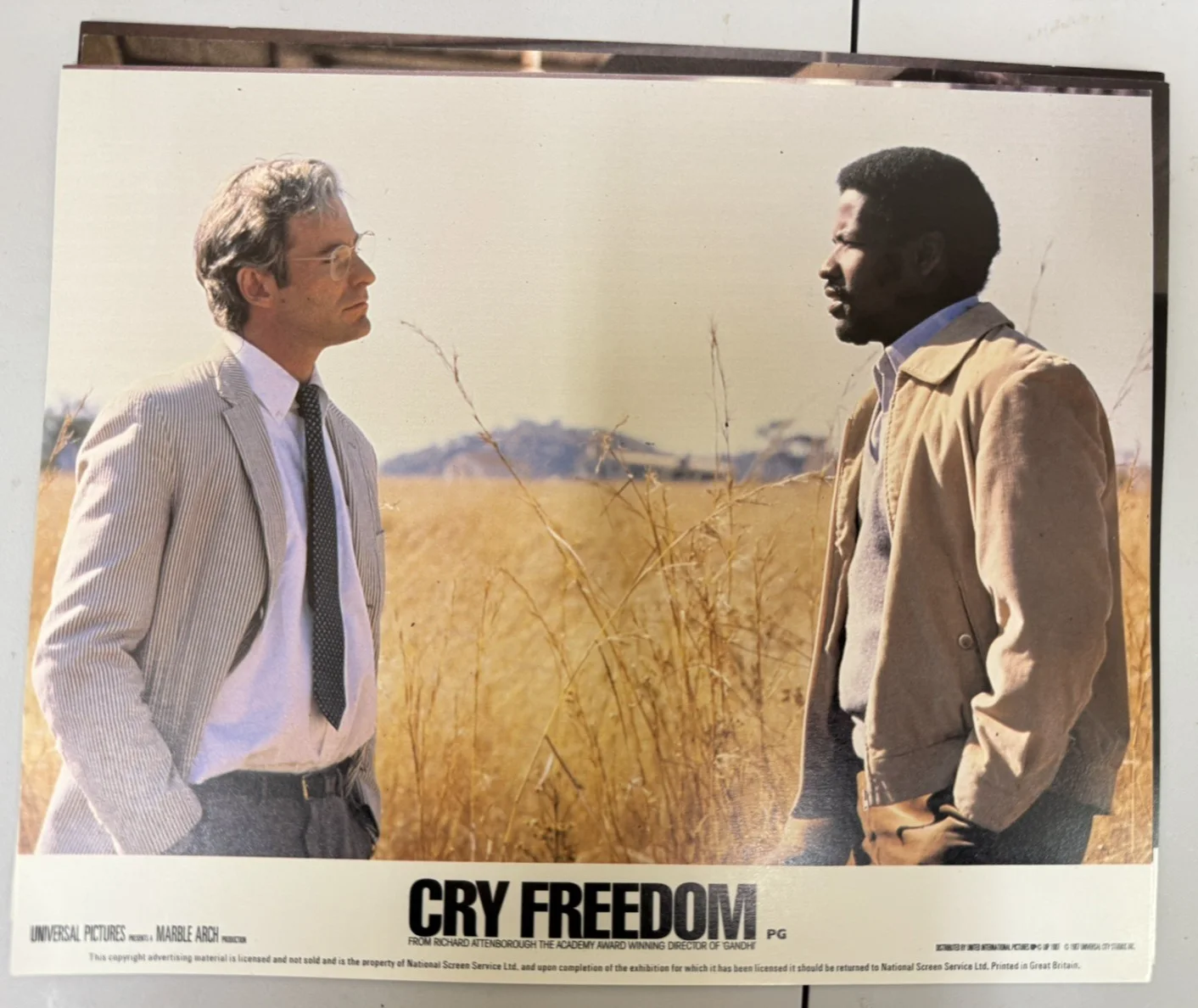CRY FREEDOM 1987 Cinema Movie LOBBY CARD SET Denzel Washington x 5, изображение 4