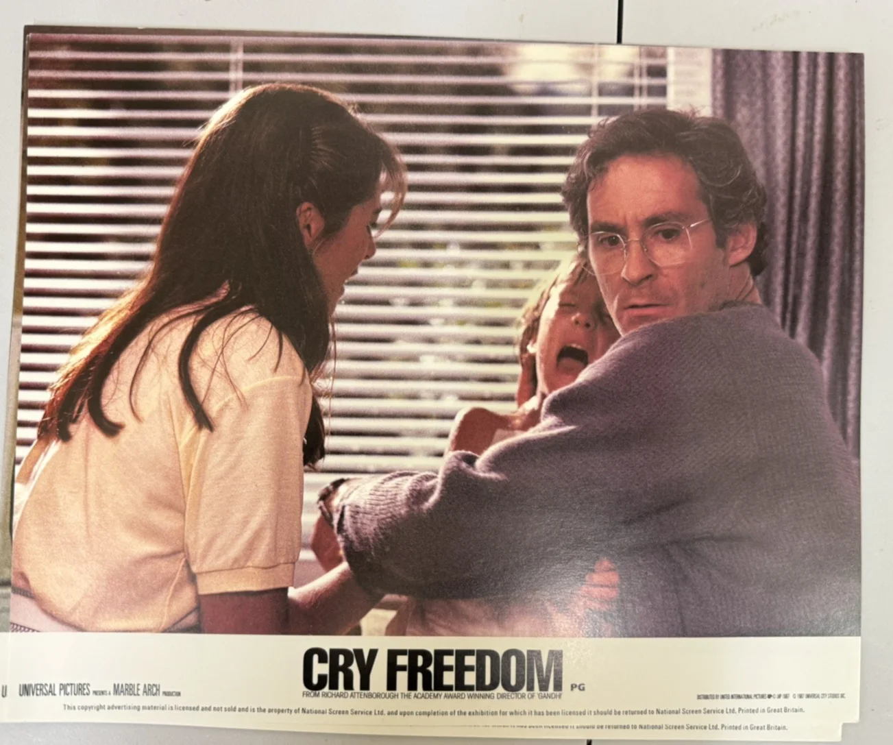 CRY FREEDOM 1987 Cinema Movie LOBBY CARD SET Denzel Washington x 5, изображение 5