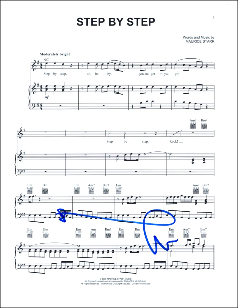 Donnie Wahlberg — Donnie Wahlberg New Kids on the Block Signed Autograph Step by Step Sheet Music