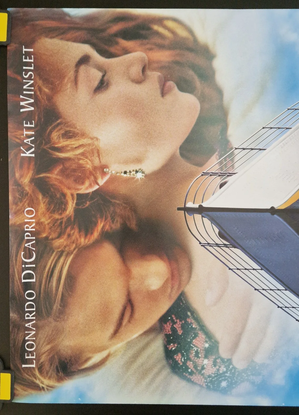 Titanic 1997 Leonardo DiCaprio Kate Winslet VHS Video Store Promo Poster, image 2