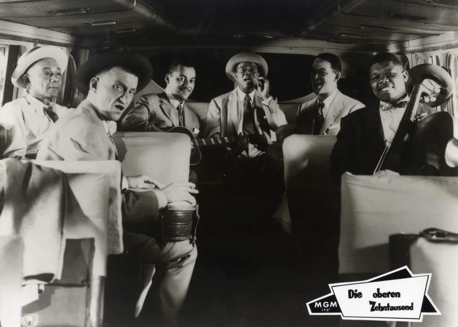 JAZZ TRUMPETER Louis Armstrong & Band Members autographs, signed vintage program, image 4