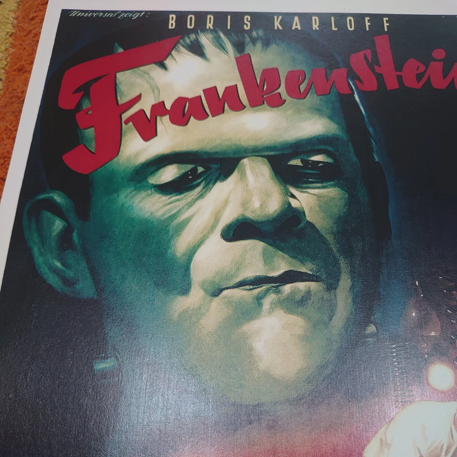 Frankenstein Poster New Excellent Condition Masterprint Reproduction 17"x11", image 2
