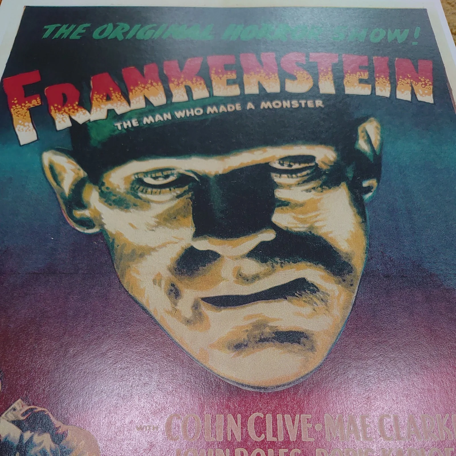 Frankenstein Poster New Excellent Condition Masterprint Reproduction 17"x11", image 2