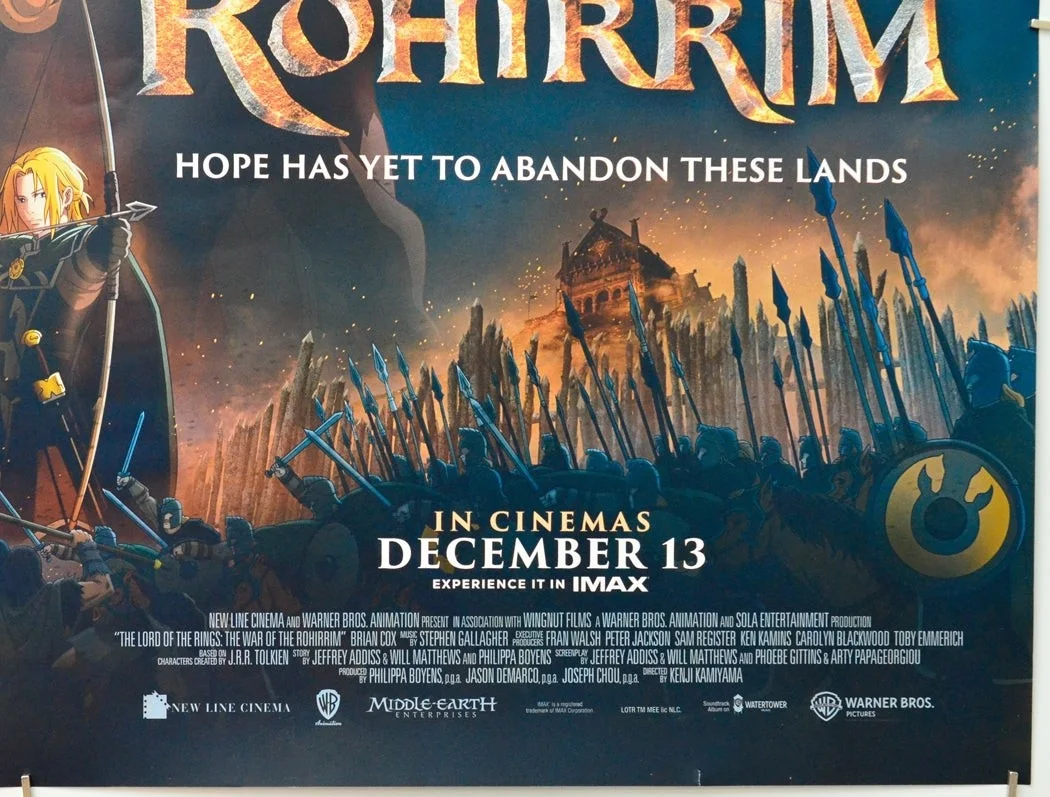 THE LORD OF THE RINGS: THE WAR OF THE ROHIRRIM (2025) Original Quad Film Poster, изображение 5