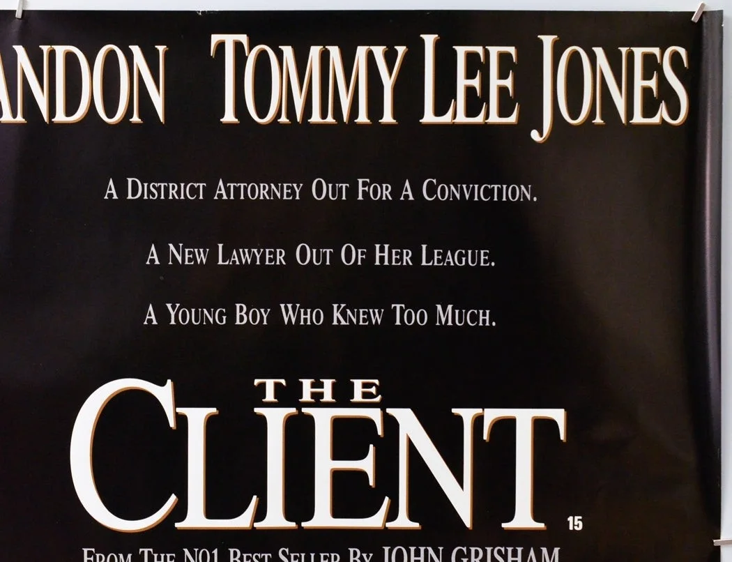 THE CLIENT (1994) Original Quad Cinema Poster - Brad Renfro, Tommy Lee Jones, image 3