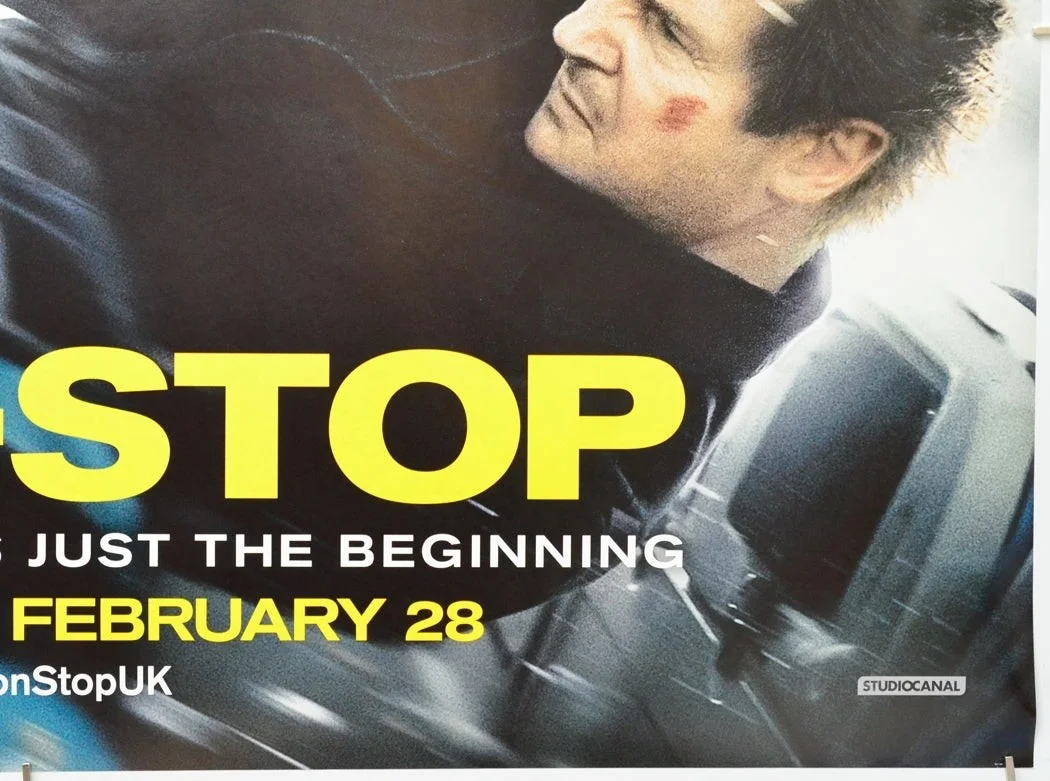 NON-STOP (2014) Original Cinema Quad Movie Poster - Liam Neeson, Julianne Moore, image 5