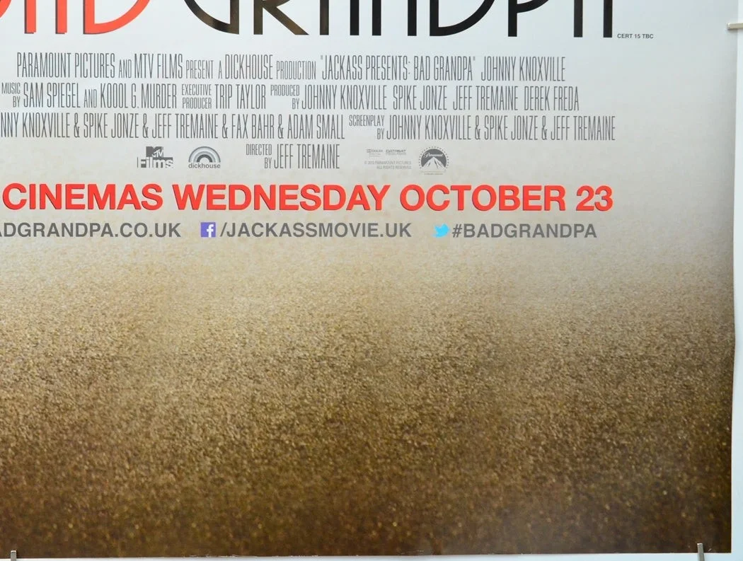 JACKASS PRESENTS : BAD GRANDPA (2013) Quad Movie Poster (ADV) Johnny Knoxville, изображение 5