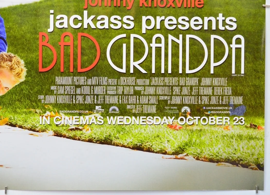 JACKASS PRESENTS : BAD GRANDPA (2013) Cinema Quad Film Poster - Johnny Knoxville, изображение 5