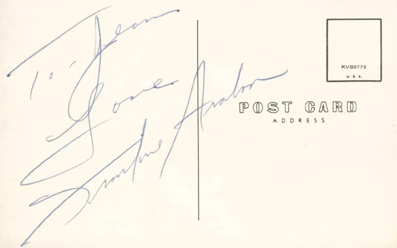 Frankie Avalon — FRANKIE AVALON - AUTOGRAPH NOTE SIGNED