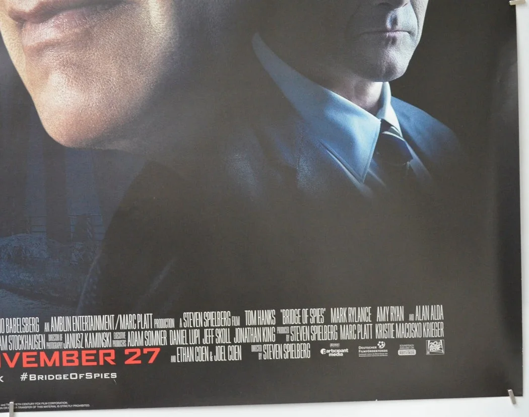 BRIDGE OF SPIES (2015) Original Quad Film Poster - Tom Hanks, Steven Spielberg, изображение 5