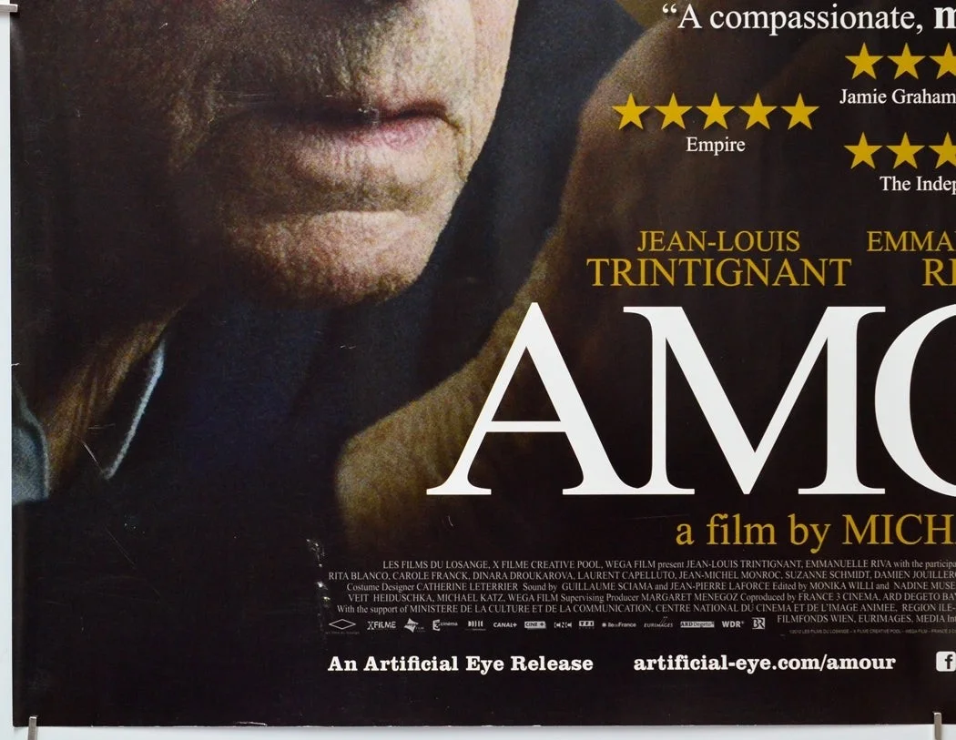 AMOUR (2012) Cinema Quad Film Poster - Isabelle Huppert, Jean-Louis Trintignant, изображение 4