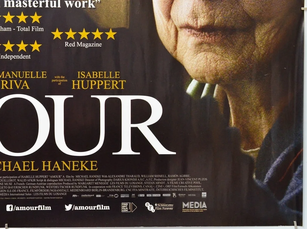 AMOUR (2012) Cinema Quad Film Poster - Isabelle Huppert, Jean-Louis Trintignant, изображение 5
