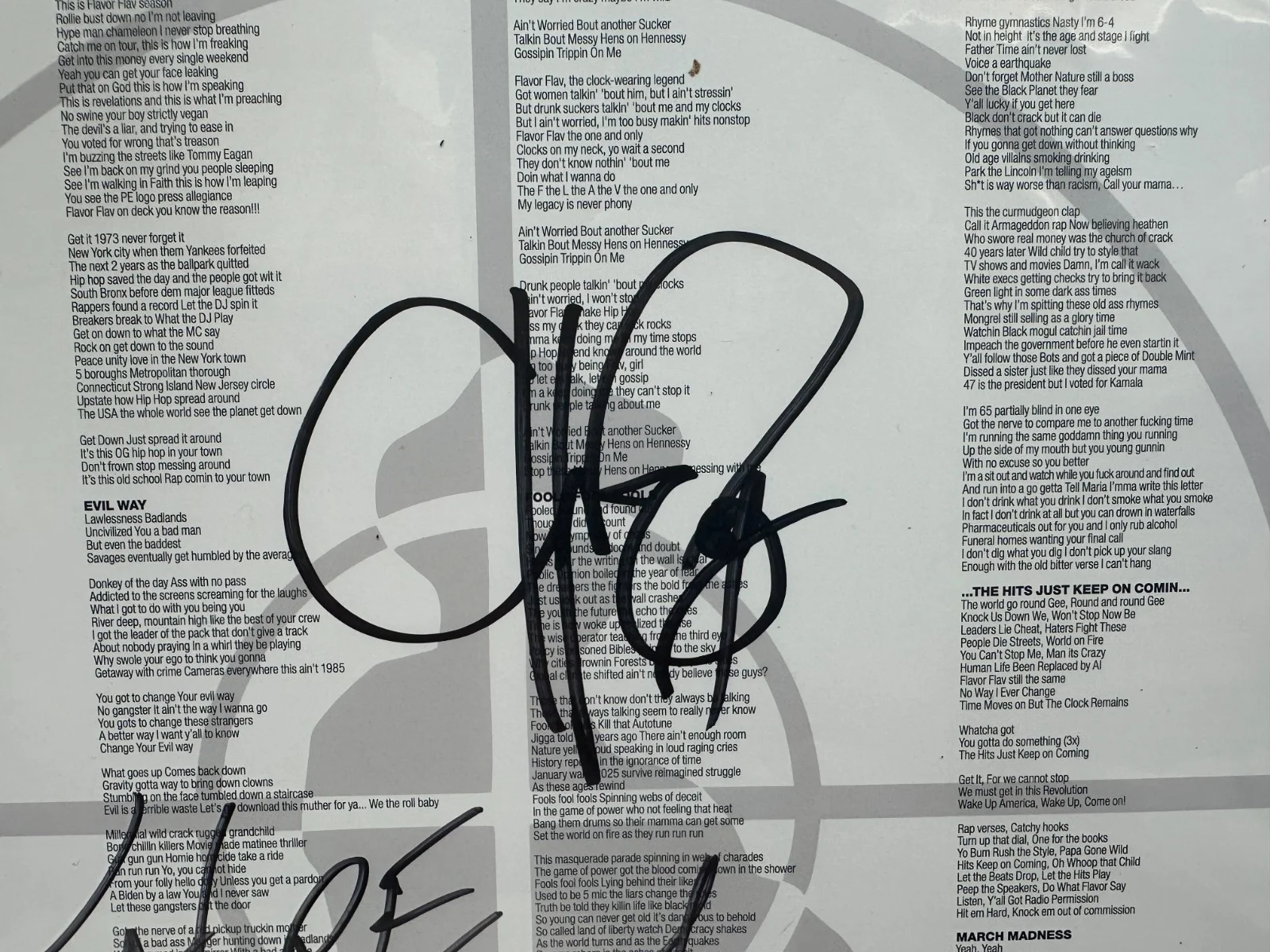 PUBLIC ENEMY CHUCK D FLAVOR FLAV SIGNED AUTOGRAPHED VINYL RECORD-BAS BECKETT COA, изображение 3