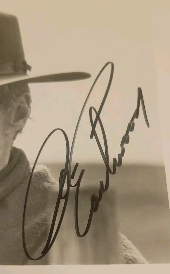 clint eastwood — Clint Eastwood hand signed B&W 5x7 Western Photo TTM in late 80s, изображение 2