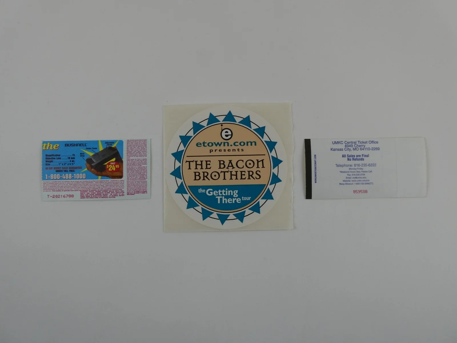 Michael & Kevin Bacon Brothes Signed Ticket Stub With Stickers & Stub Lot of 4, изображение 2
