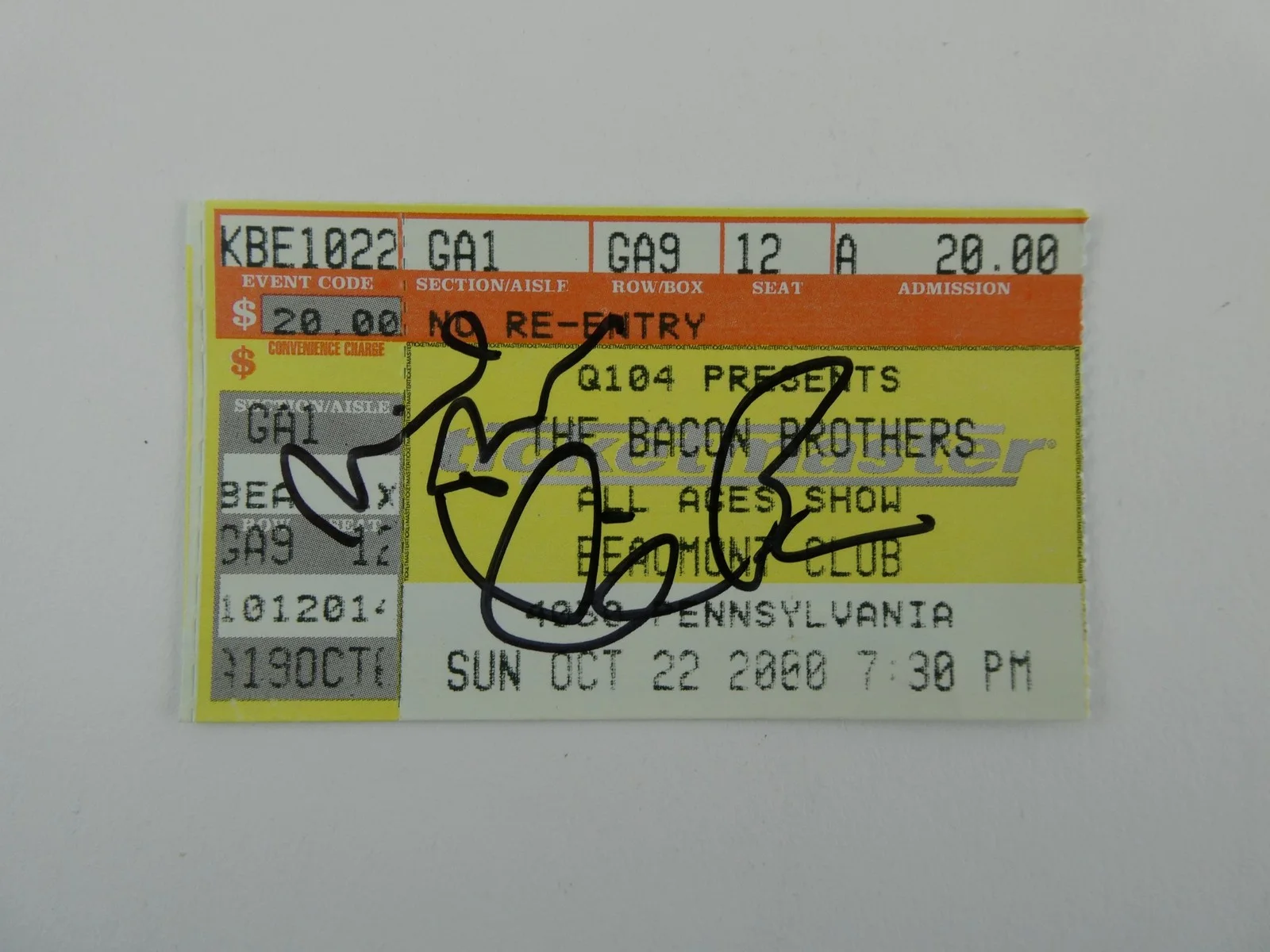Michael & Kevin Bacon Brothes Signed Ticket Stub With Stickers & Stub Lot of 4, изображение 3