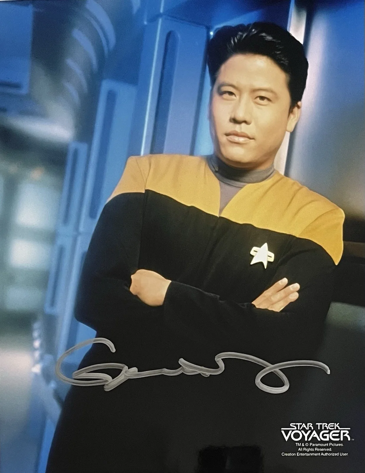 Garrett Wang — GARRETT WANG SIGNED 8x10 PHOTO ENSIGN HARRY KIM STAR TREK: VOYAGER Creation Con