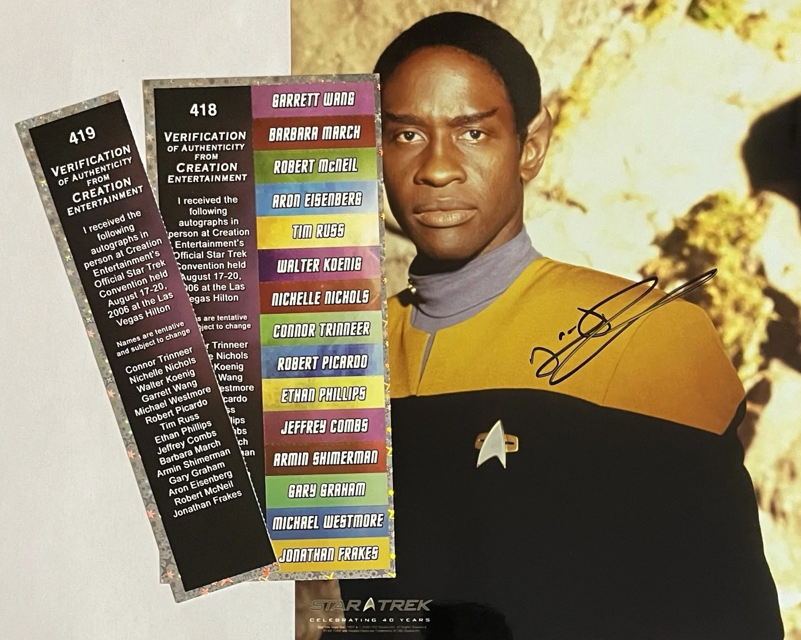 Tim Russ — Tim Russ signed 8x10 photo From Star Trek: Voyager As Lt. Tuvok CE AUTH., image 5