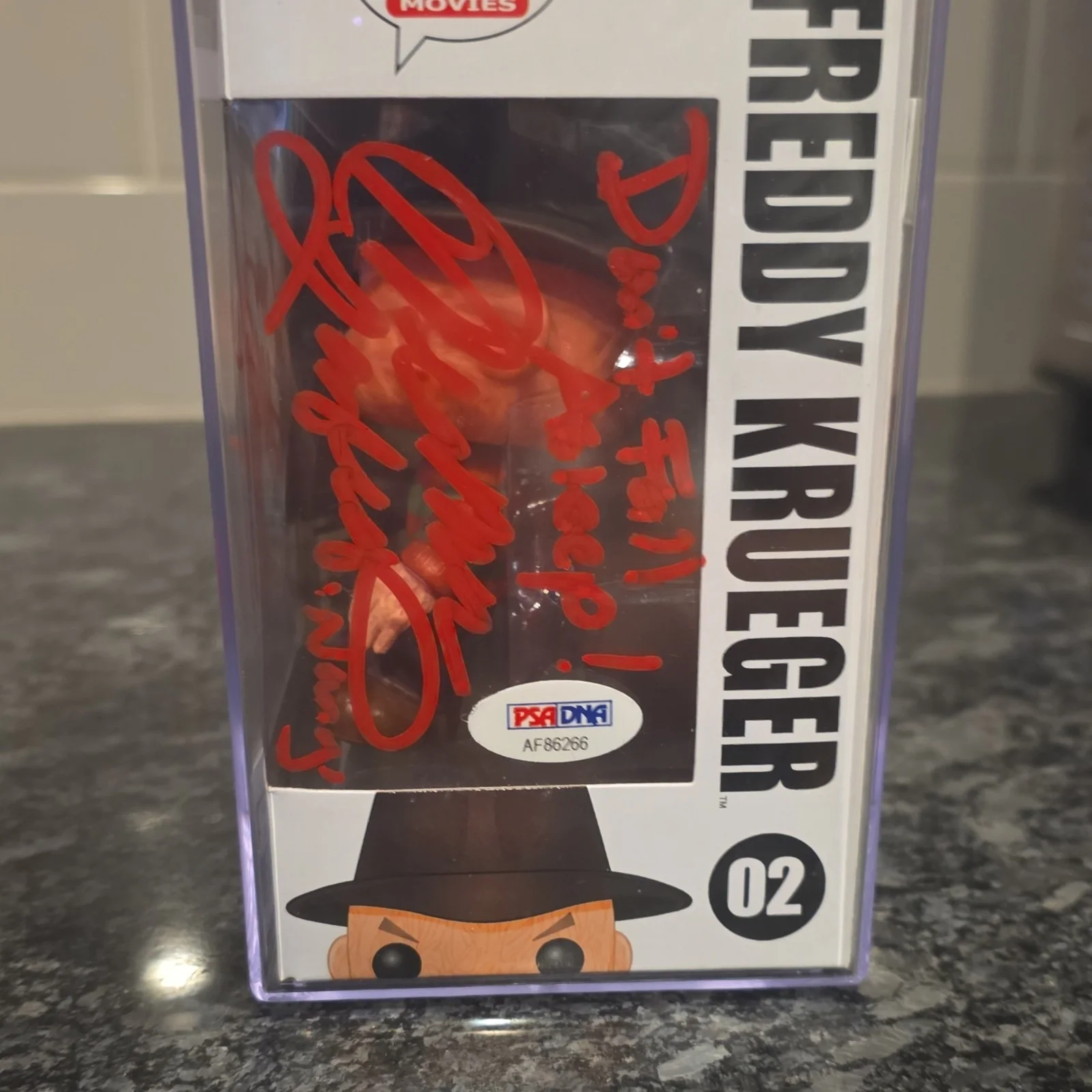 Robert Englund, Jackie Earle Haley — Robert Englund Heather Langenkamp Jackie Earle Haley signed Freddy Krueger Funko, image 4