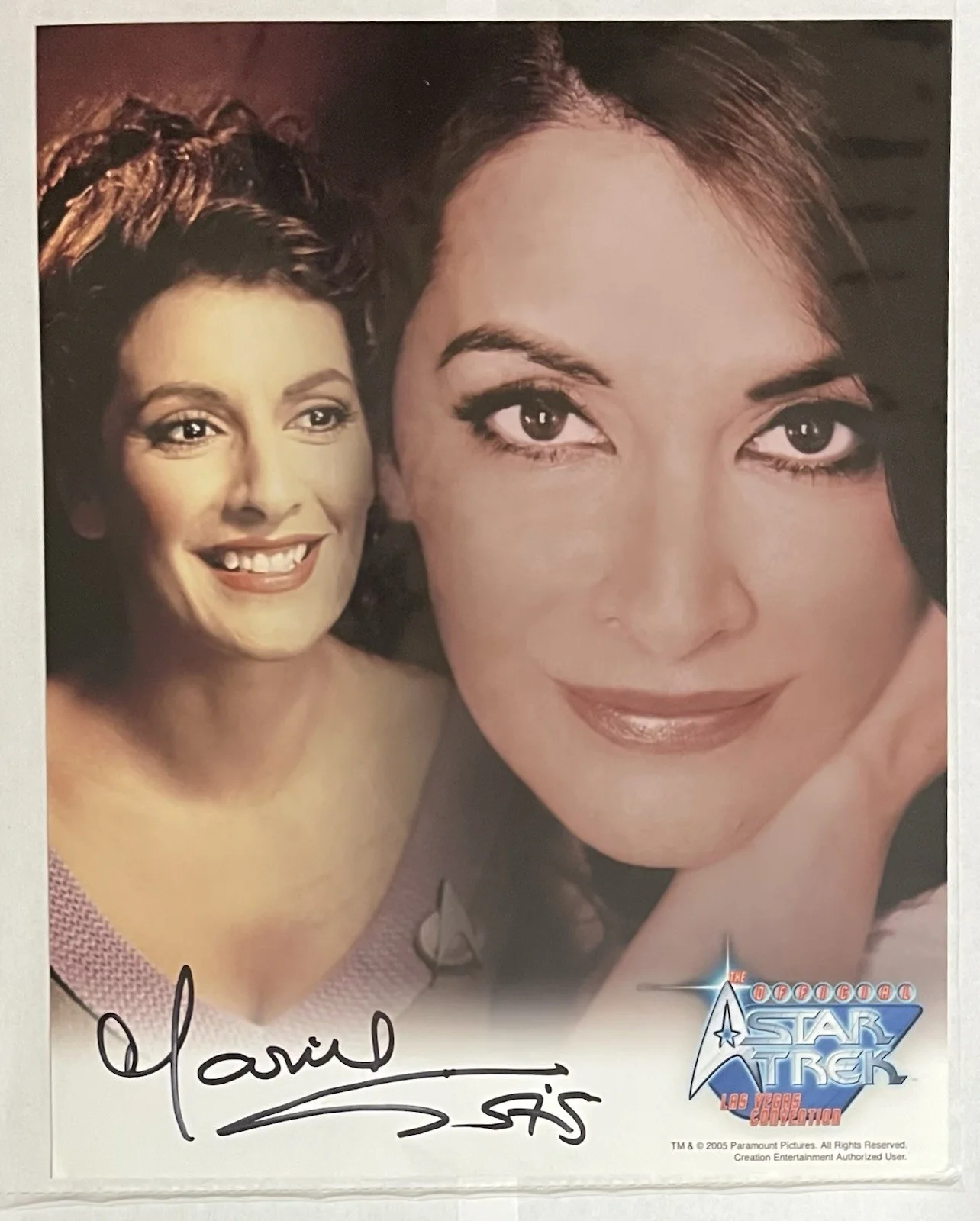 Marina Sirtis — Marina Sirtis Signed 8x10 Star Trek Convention Photo Star Trek TNG Troi CE AUTH, изображение 4