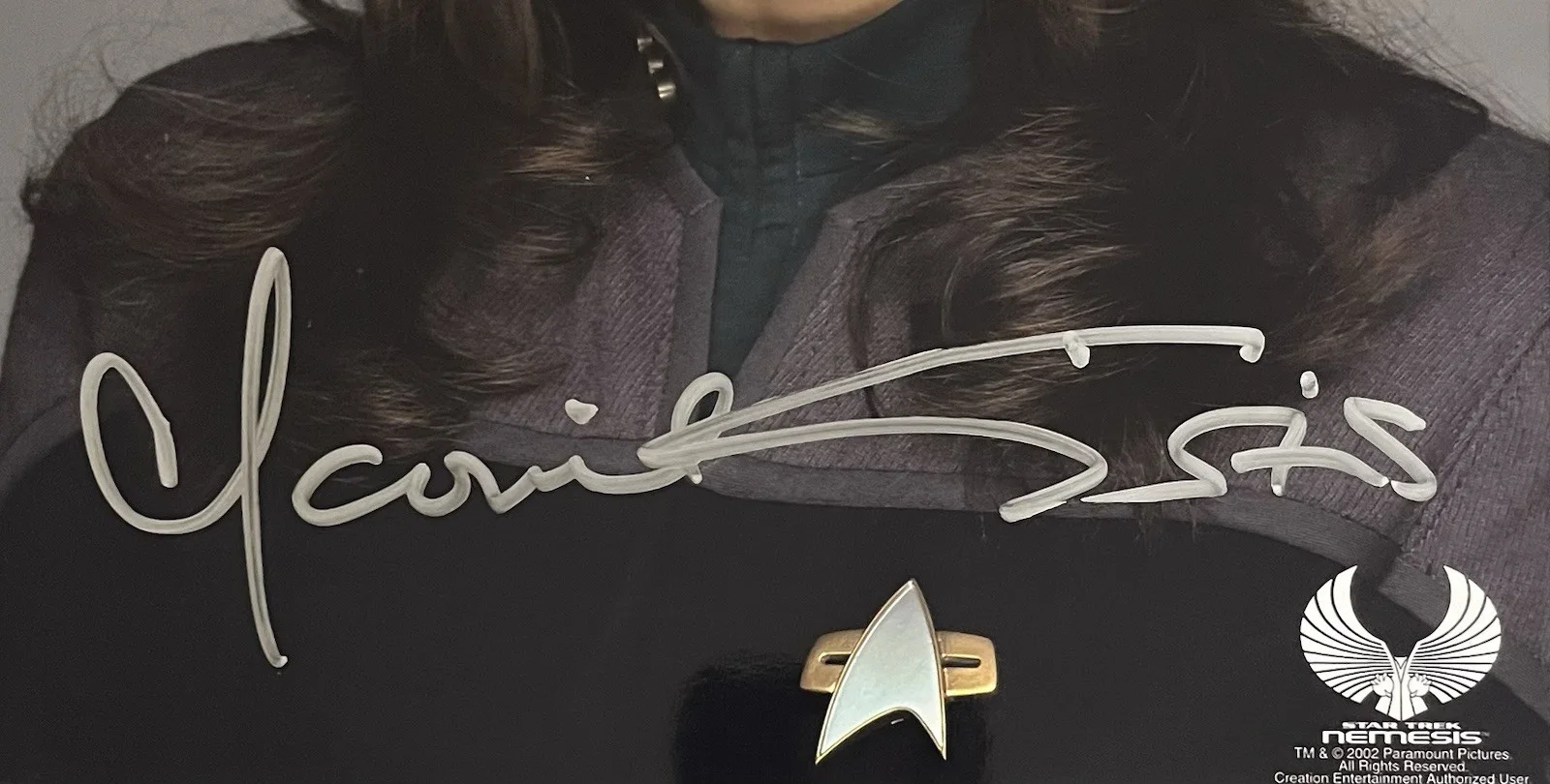 Marina Sirtis — Marina Sirtis Signed 8x10 Photo From Star Trek TNG As Deanna Troi CE AUTH., изображение 2
