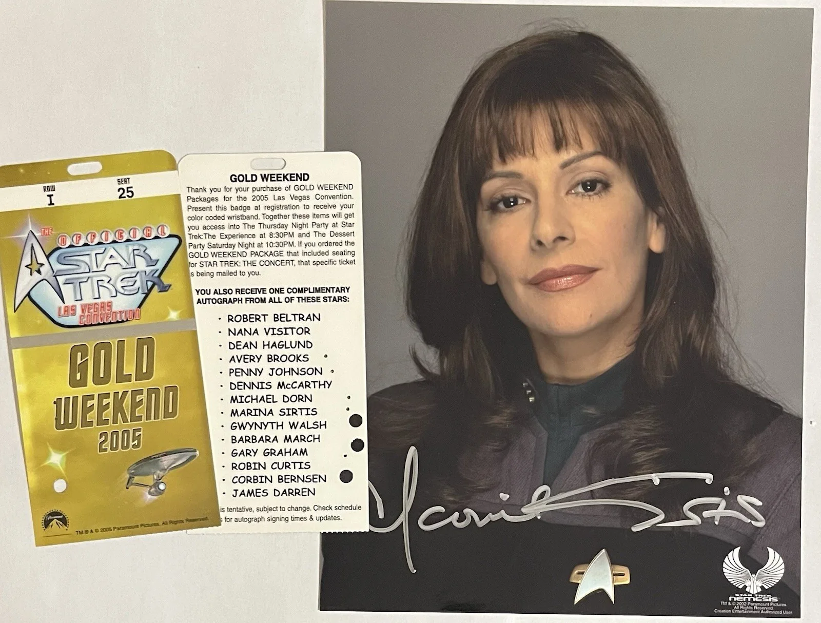 Marina Sirtis — Marina Sirtis Signed 8x10 Photo From Star Trek TNG As Deanna Troi CE AUTH., изображение 4