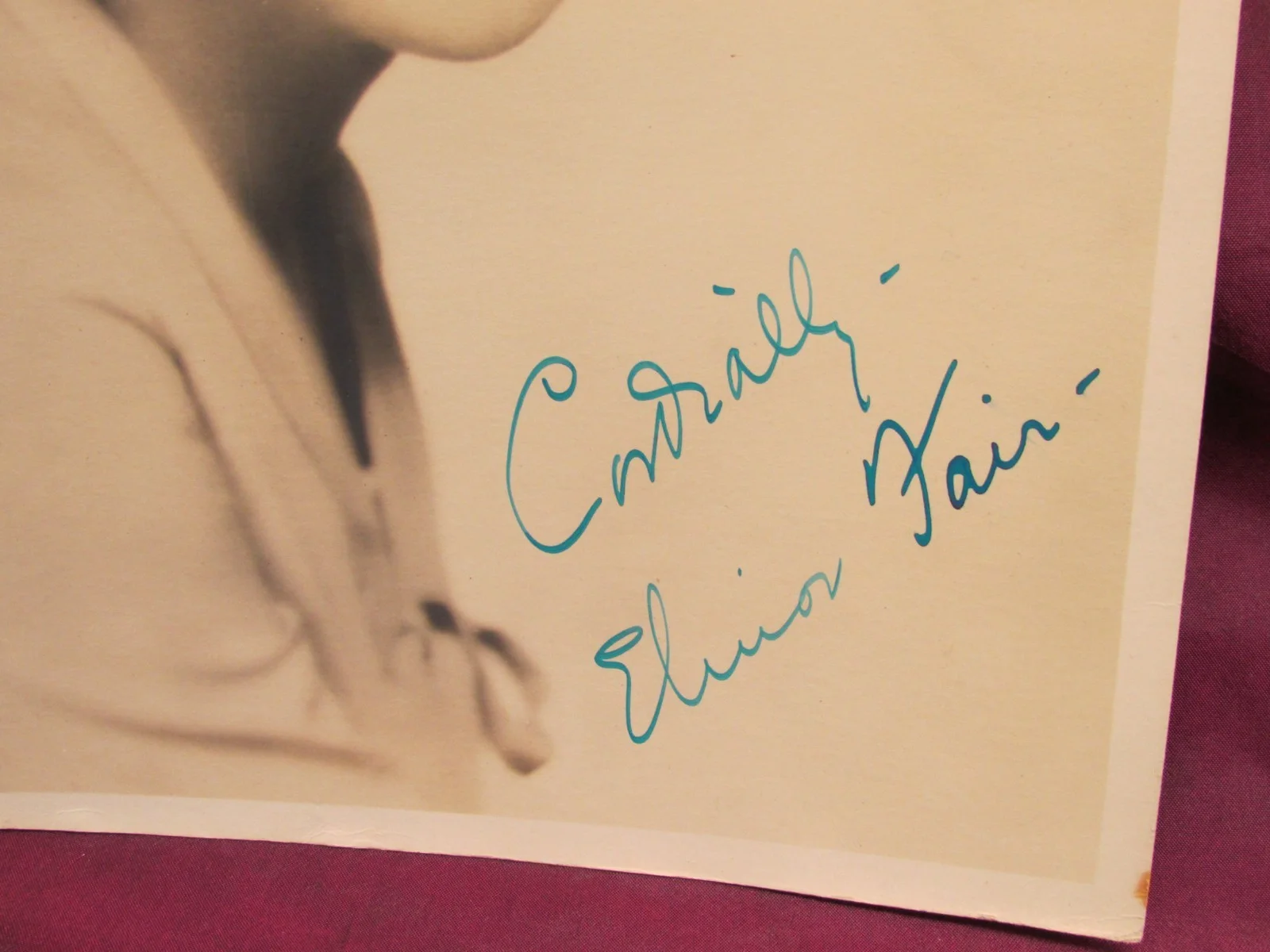 Vintage ELINOR FAIR original signed autographed 7.5"x9.5" photograph, image 3