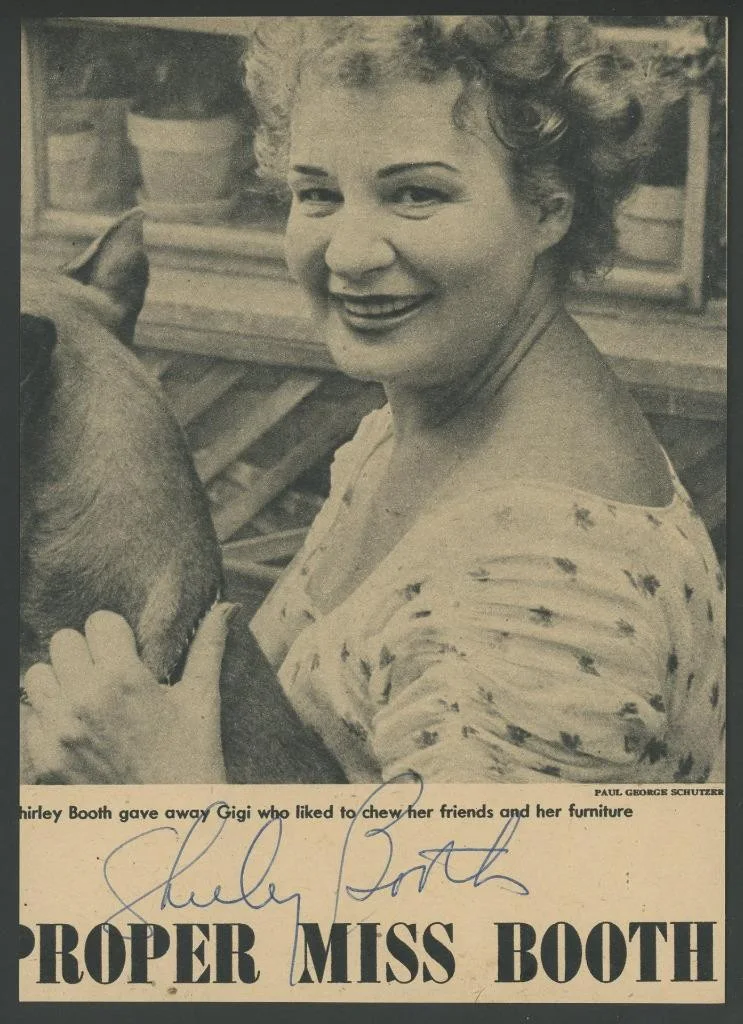 Shirley Booth — SHIRLEY BOOTH (1898-1992) signed 5x7 clipping | "The Matchmaker" - autograph