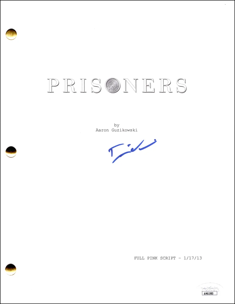 Denis Villeneuve — Denis Villeneuve Signed Autograph Prisoners Full Movie Script Screenplay JSA COA