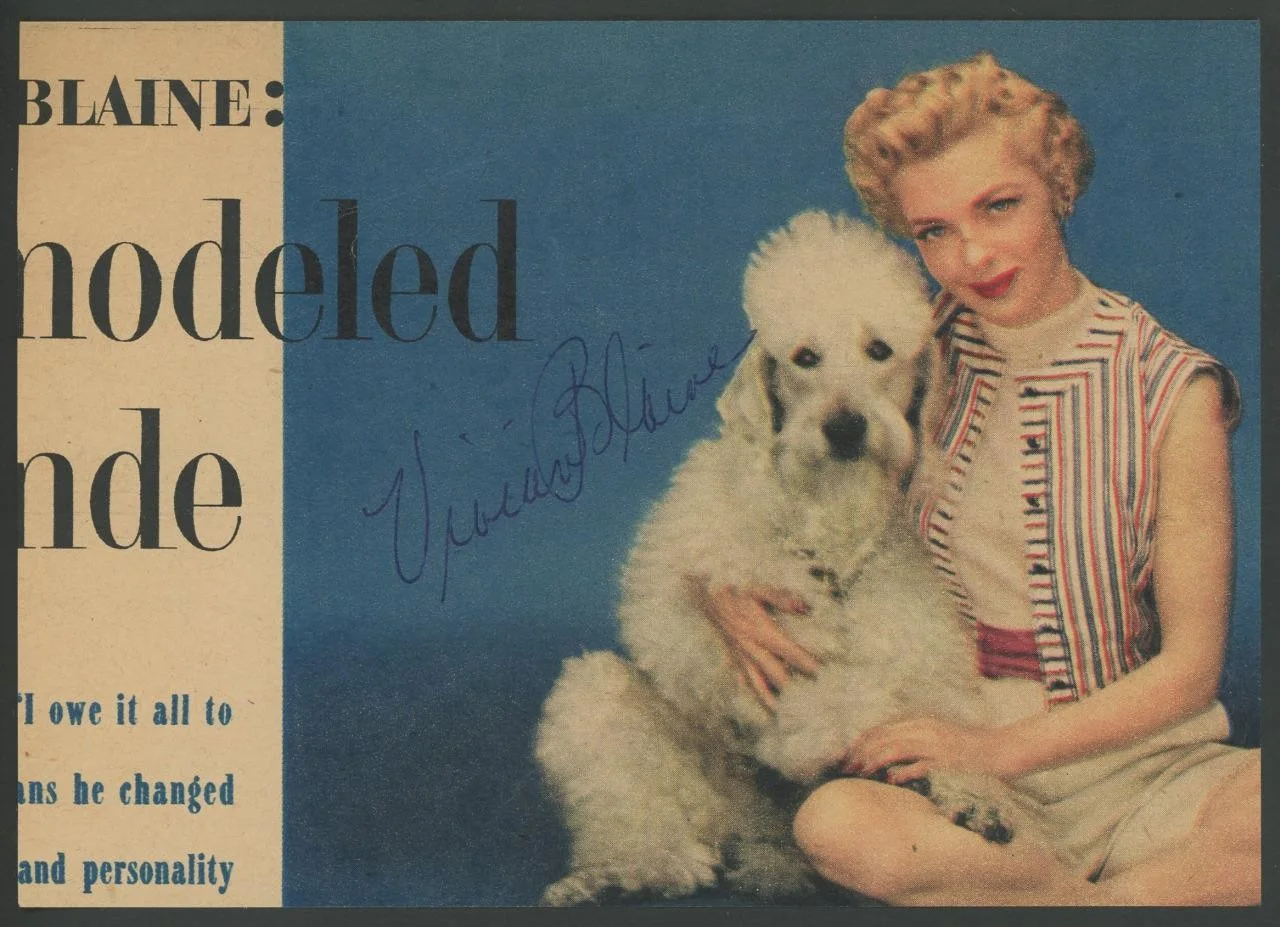 Vivian Blaine — VIVIAN BLAINE (1921-1995) signed 5x7 clipping | "Guys and Dolls" - autograph