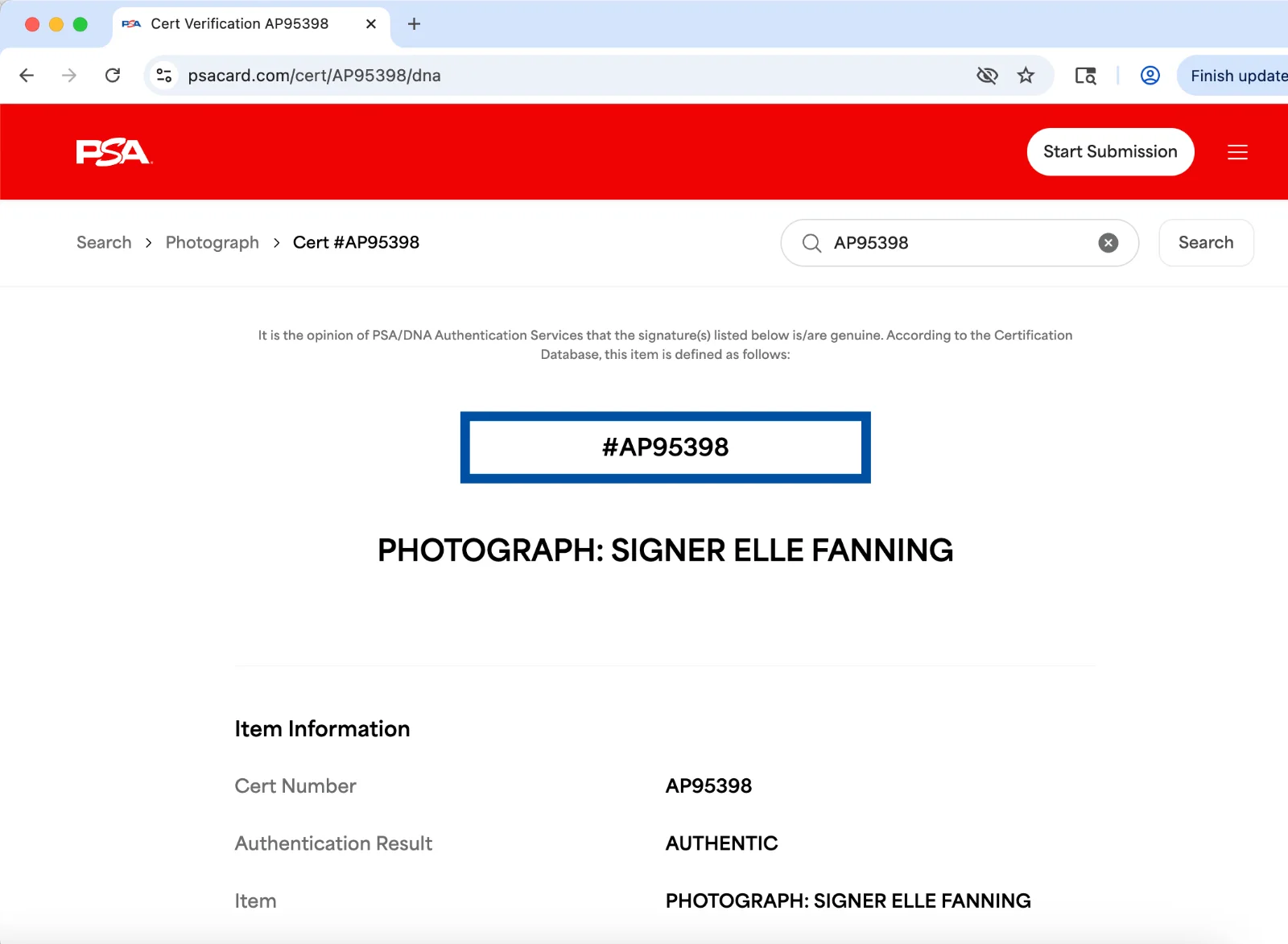 Elle Fanning — Elle Fanning signed 11x14 Photo PSA DNA Autograph Predator Badlands AP95398, изображение 3