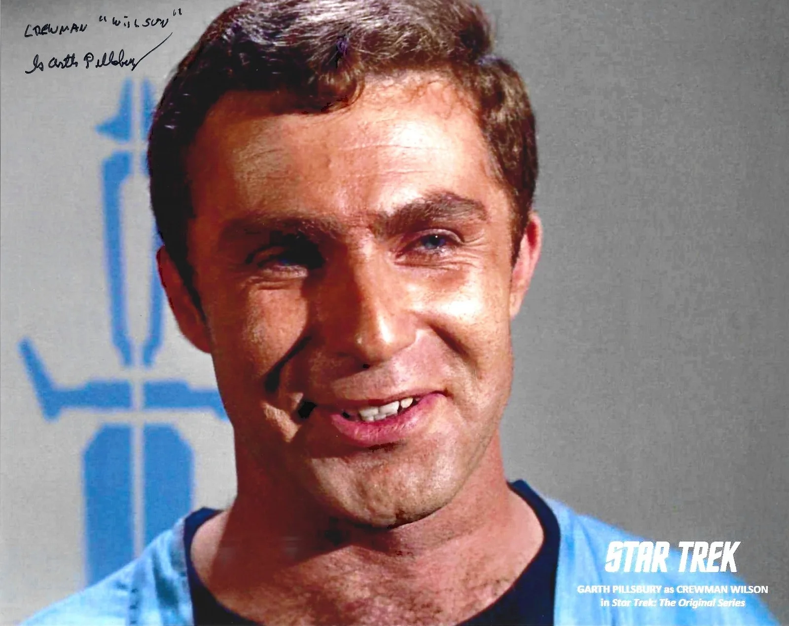 Garth Pillsbury — RARE Garth Pillsbury Wilson Mirror, Mirror Signed Star Trek 8x10 Photo Autograph