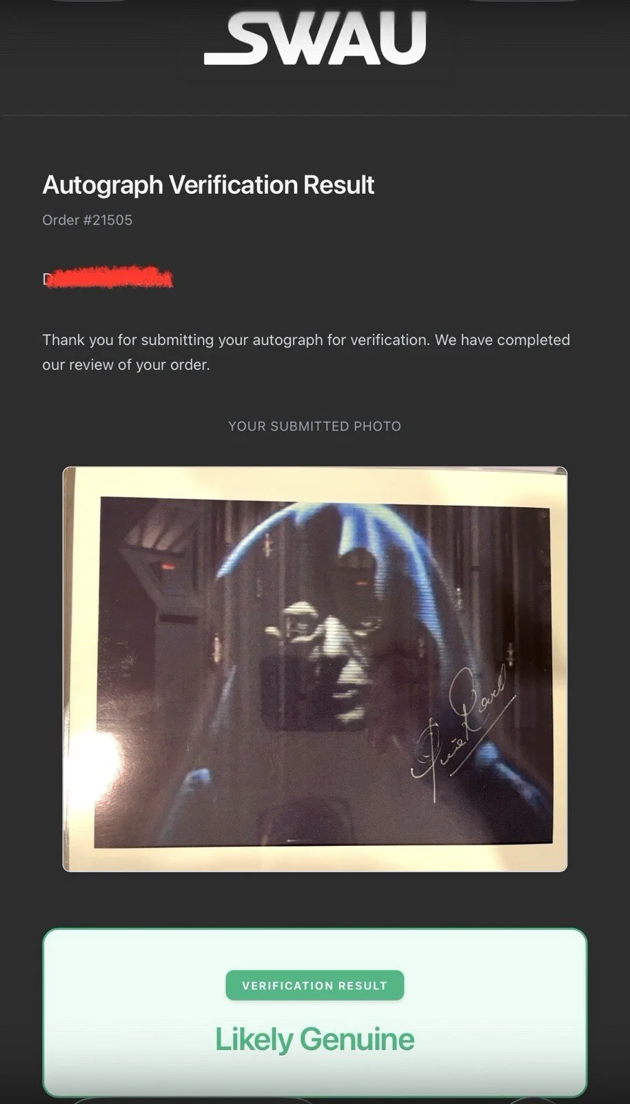 Clive Revill — Clive Revill Signed Emperor Palpatine Empire Strikes Back 8x10 Photo (SWAU), image 2
