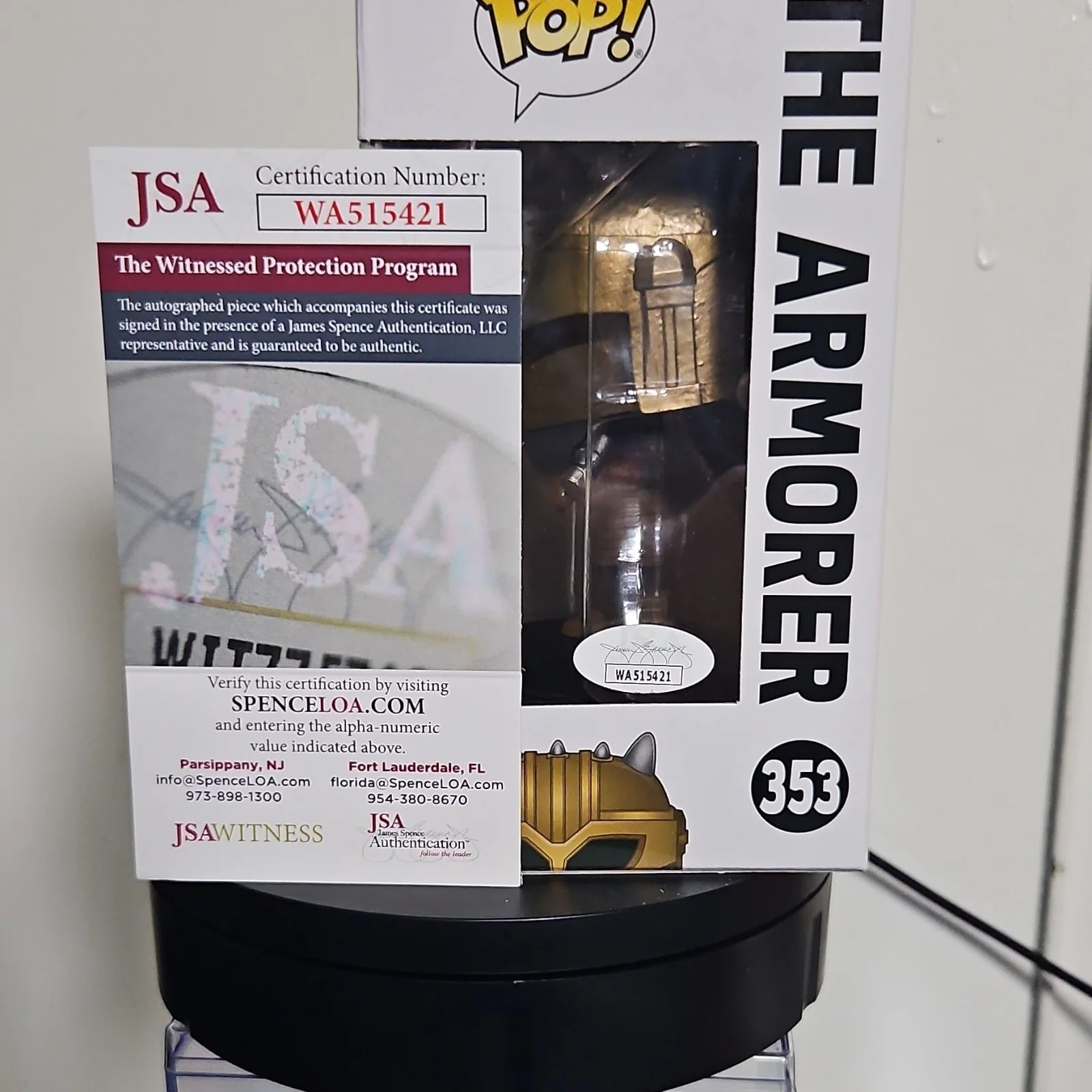 Emily Swallow — Funko Pop Star Wars Mandalorian The Armorer #353 Signed Emily Swallow JSA, изображение 4