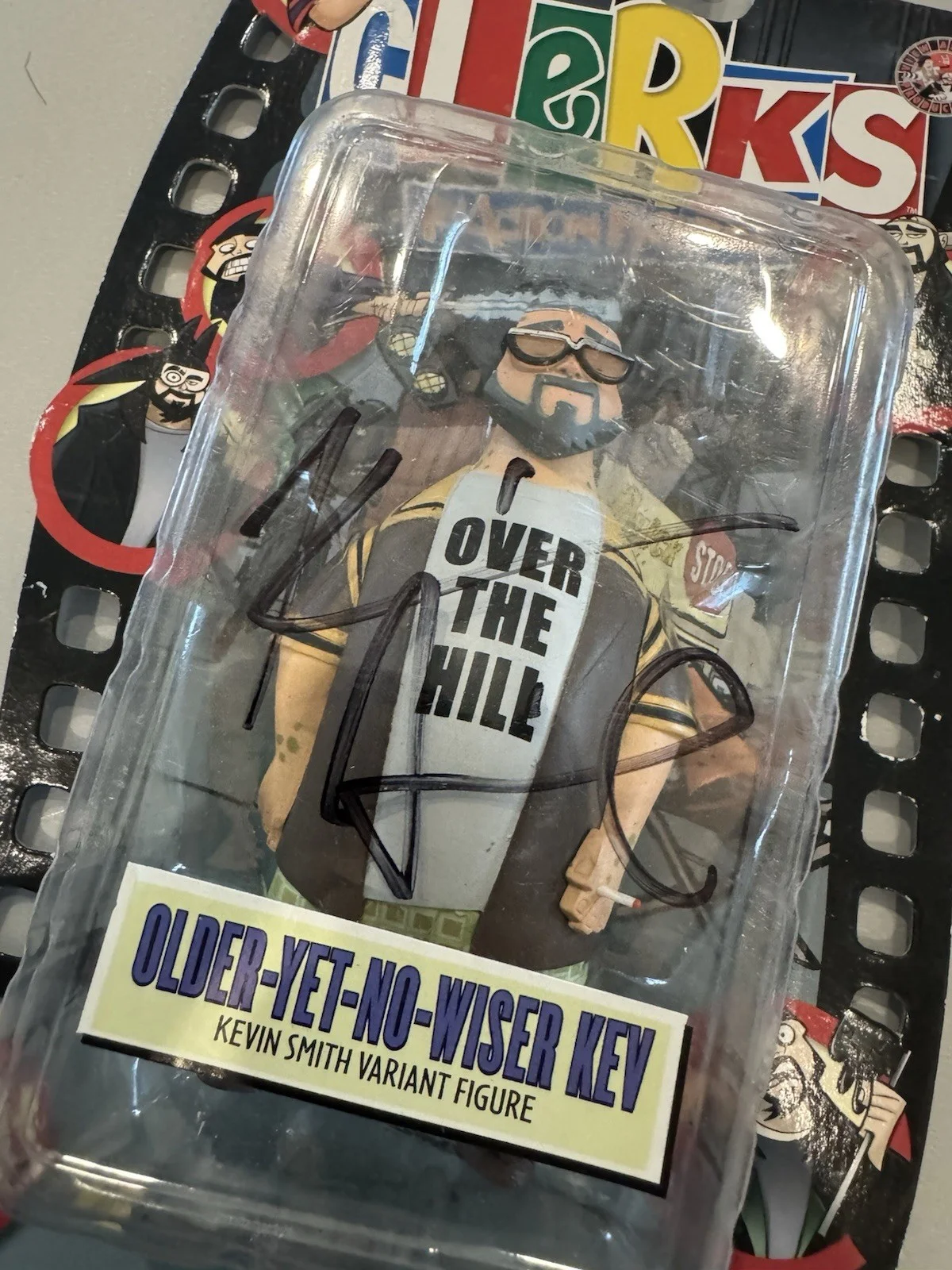 Kevin Smith — Kevin Smith Older Yet No Wiser Kev Clerks Signed InAction Action Figure No COA, image 2