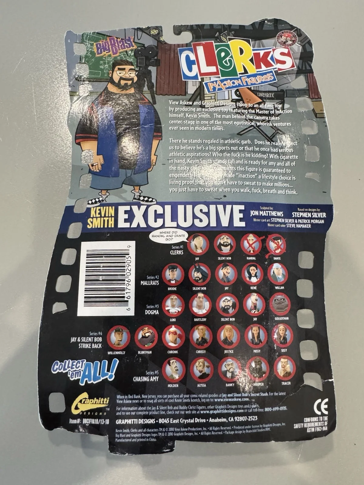 Kevin Smith — Kevin Smith Older Yet No Wiser Kev Clerks Signed InAction Action Figure No COA, image 4