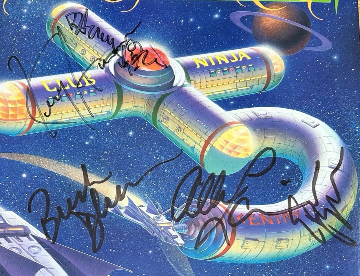 Blue Öyster Cult "Club Ninja" Vinyl - Autographed/Signed - Eric Bloom + 4, изображение 3