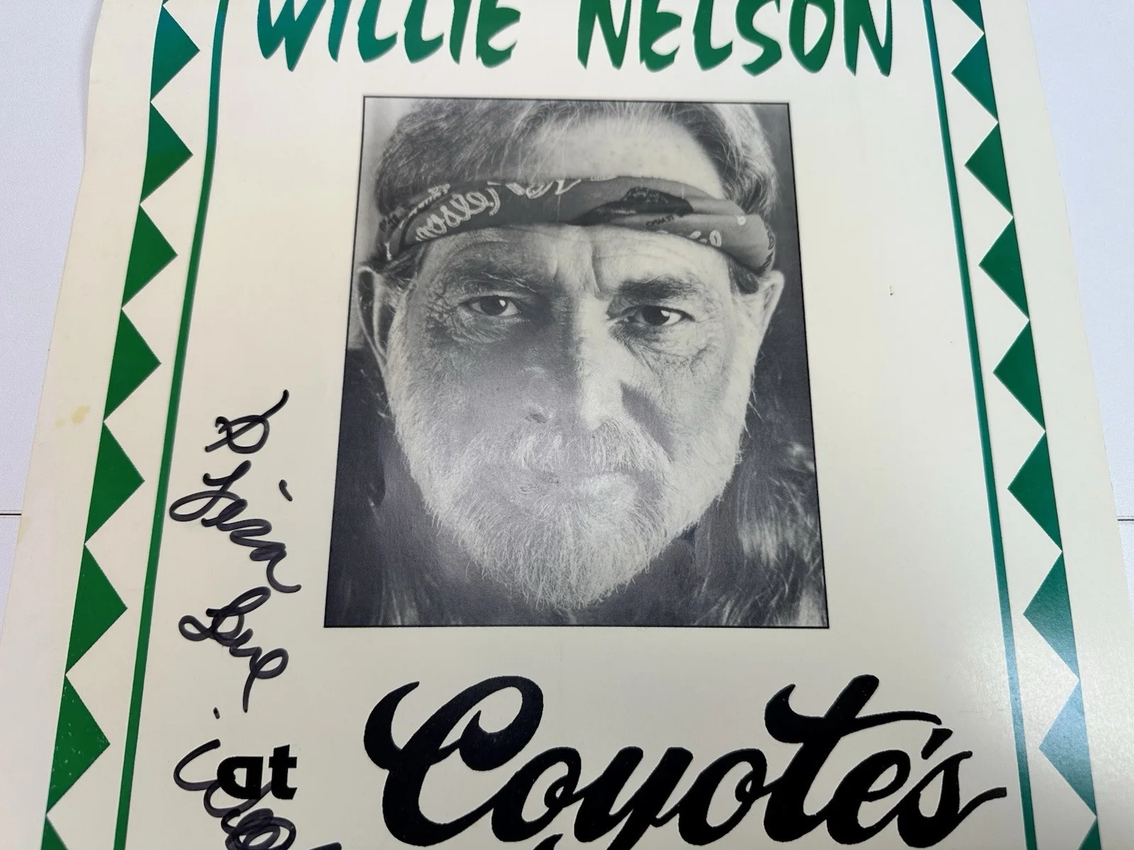 Willie Nelson Signed Autographed 1997 Original Concert Flyer Coyote’s, image 4