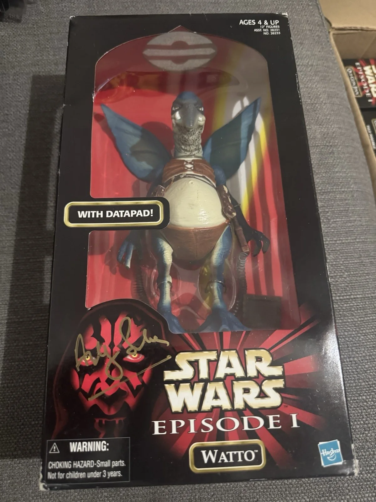 Andy Secombe — Hasbro Star Wars 12in Action Collection Watto Episode 1 Andy Secombe Signed