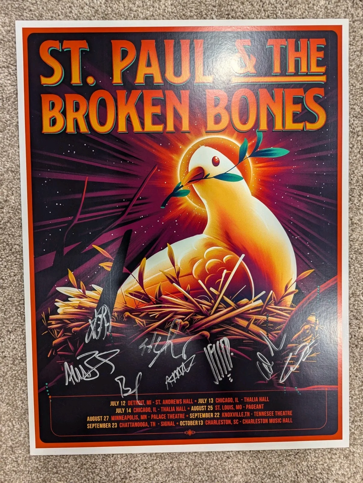 Two Saint Paul & The Broken Bones Signed Chicago Posters And Setlist, image 4