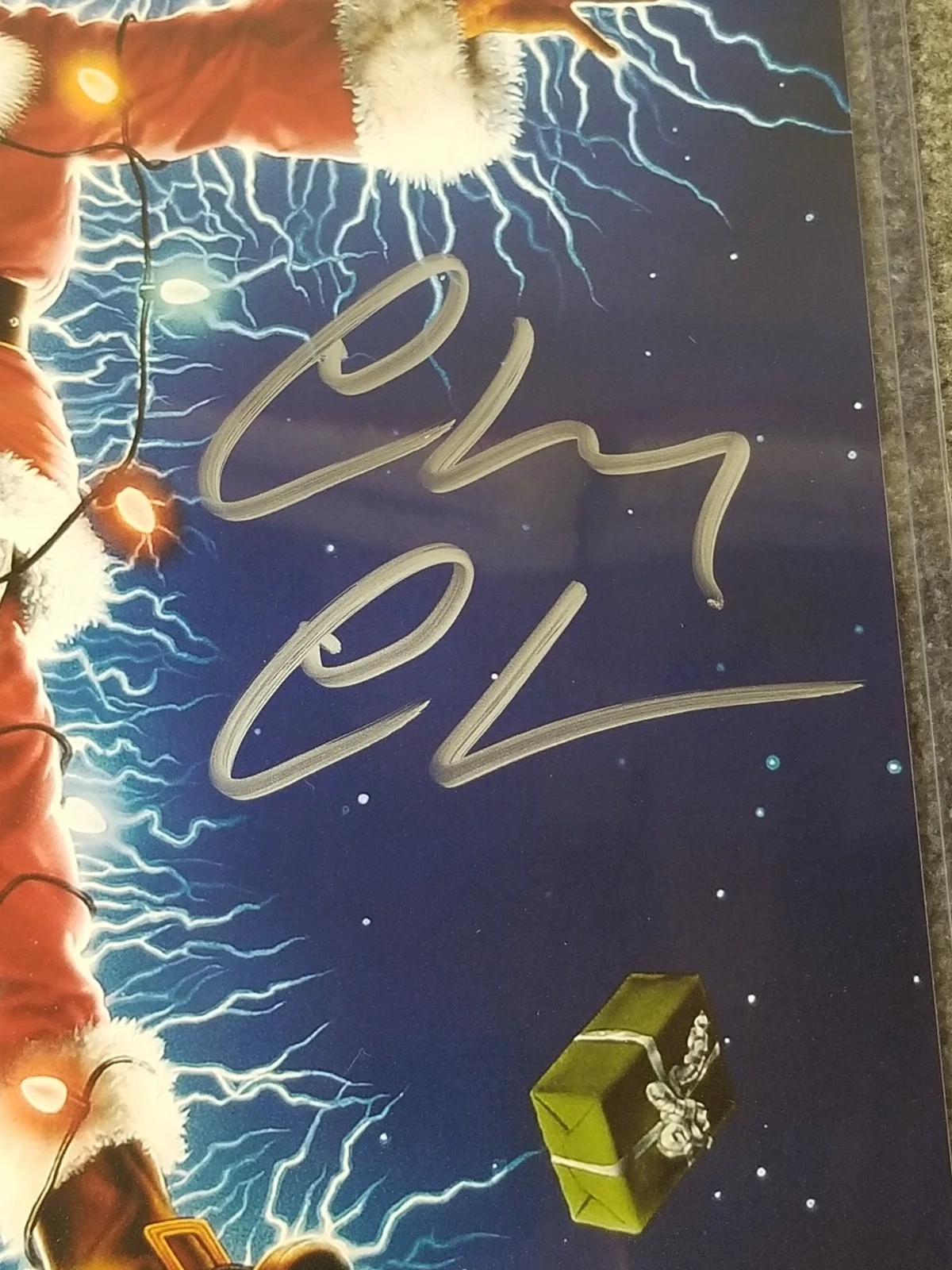 Chevy Chase — Chevy Chase Signed 11x16 PHOTO Christmas Vacation Movie Poster Beckett Witness, изображение 2