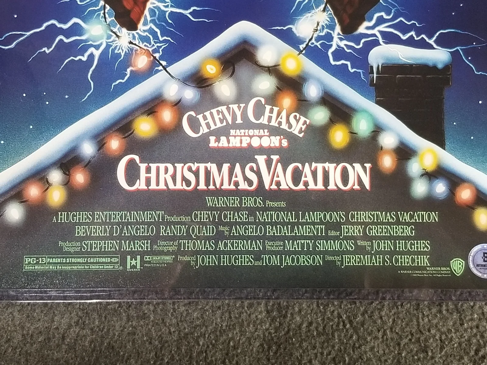 Chevy Chase — Chevy Chase Signed 11x16 PHOTO Christmas Vacation Movie Poster Beckett Witness, изображение 4