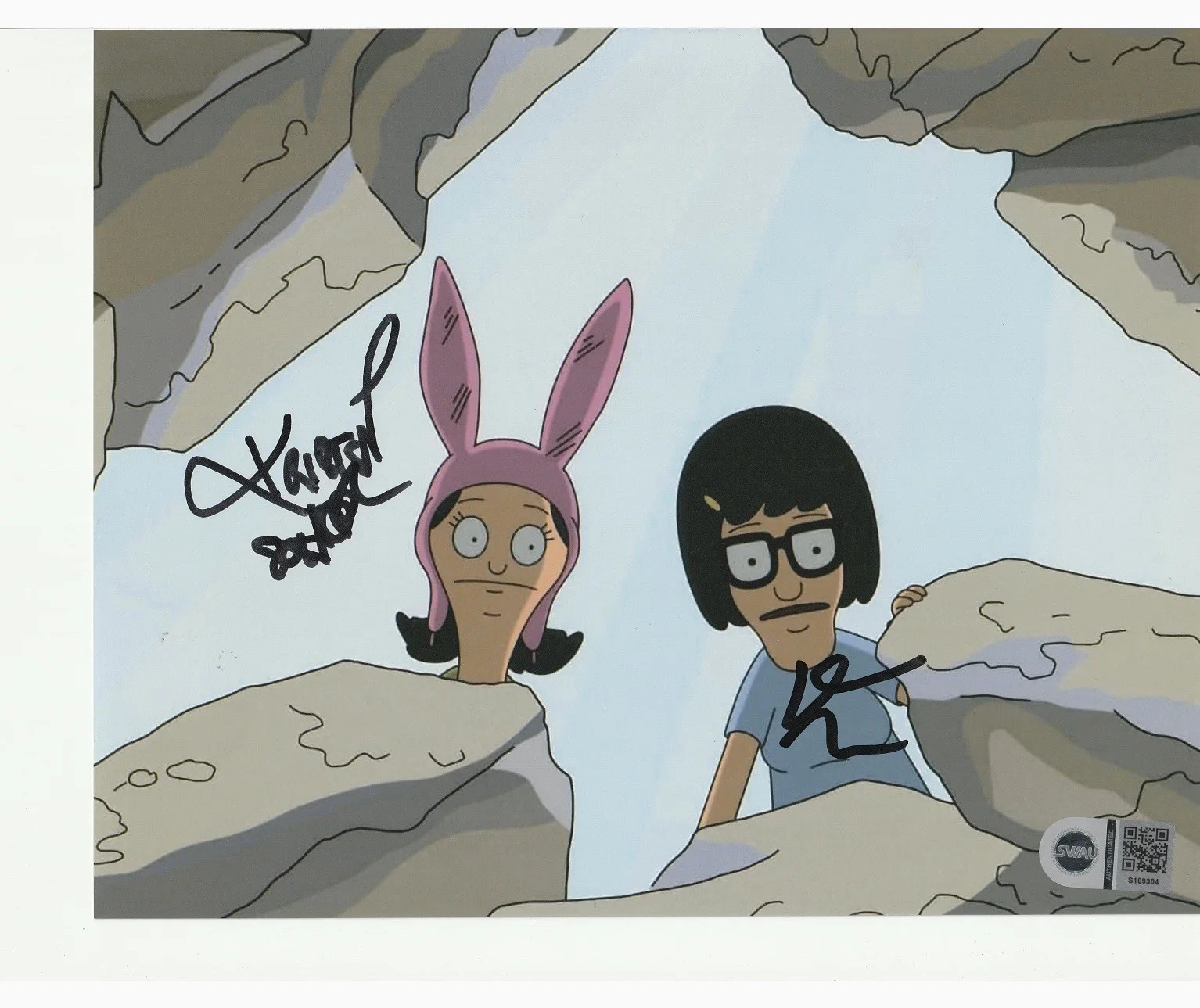 Kristen Schaal — Kristen Schaal & Dan Mintz Tina Signed Bobs Burgers 8x10 Photo Swau Coa Cert