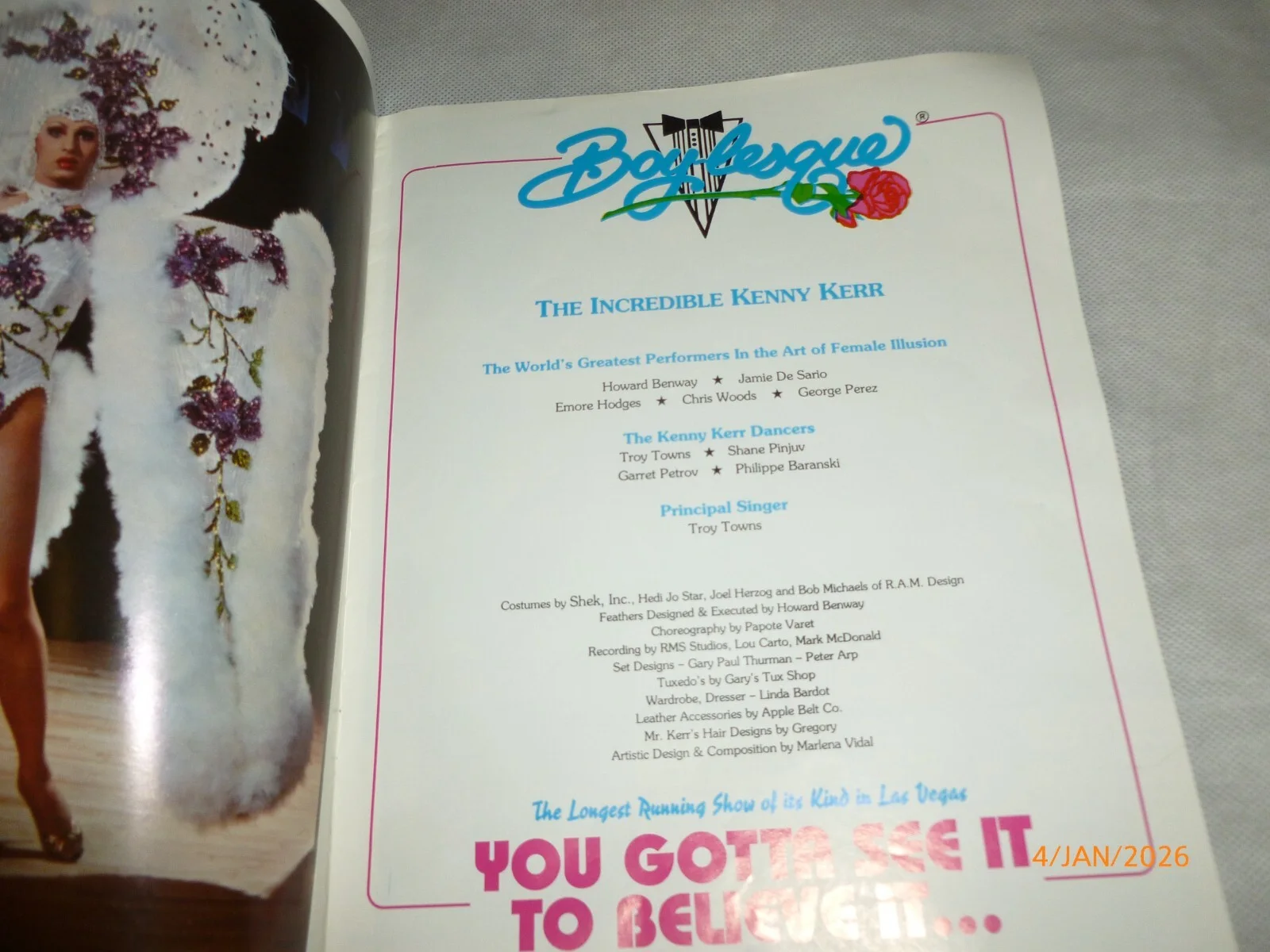 Vintage Kenny Kerr SIGNED Boylesque Boy-lesque Vintage Magazine Program, image 2