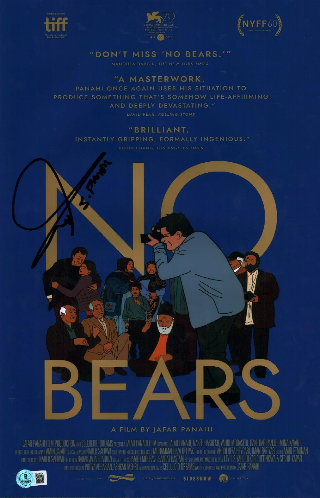 jafar panahi — Jafar Panahi Signed Autographed No Bears Director 11x17 Photo Poster BAS COA
