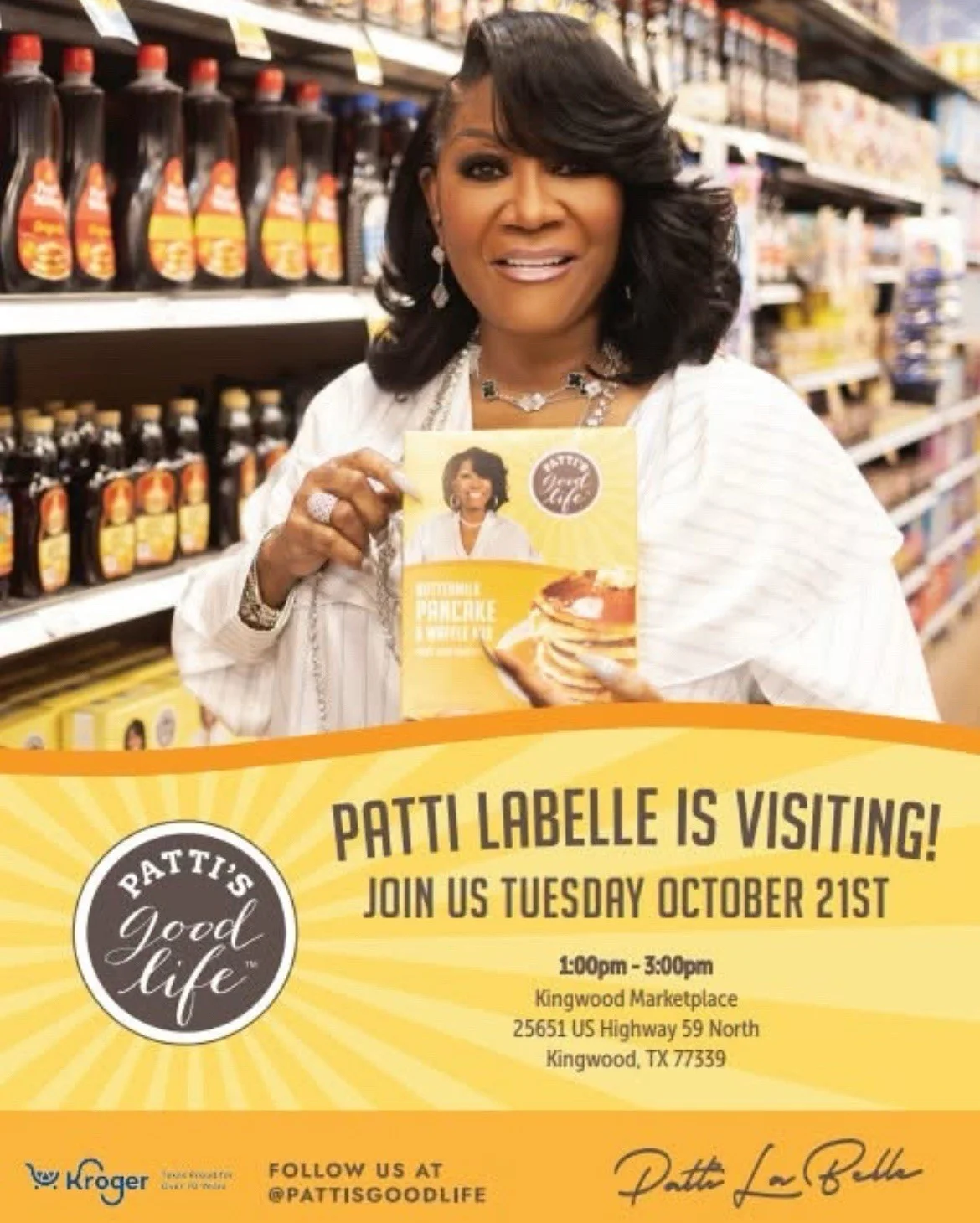 Patti LaBelle — Patti LaBelle Autographed Signed Full Pancake Box Legendary R&B Singer ~ RARE!, изображение 3