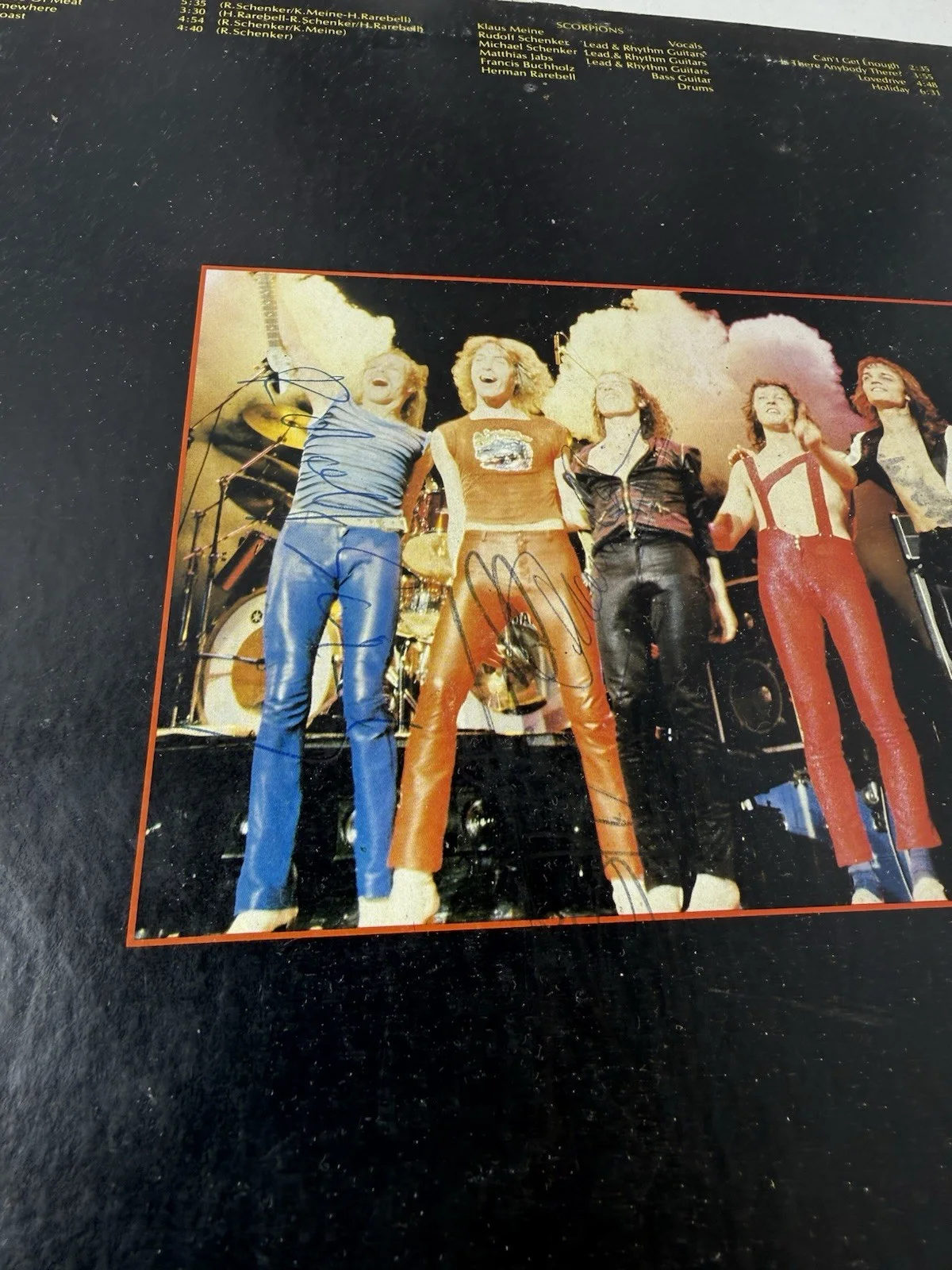 Scorpions Lovedrive Vinyl LP Signed Autographed by Band Members Blue Scorpion, изображение 2