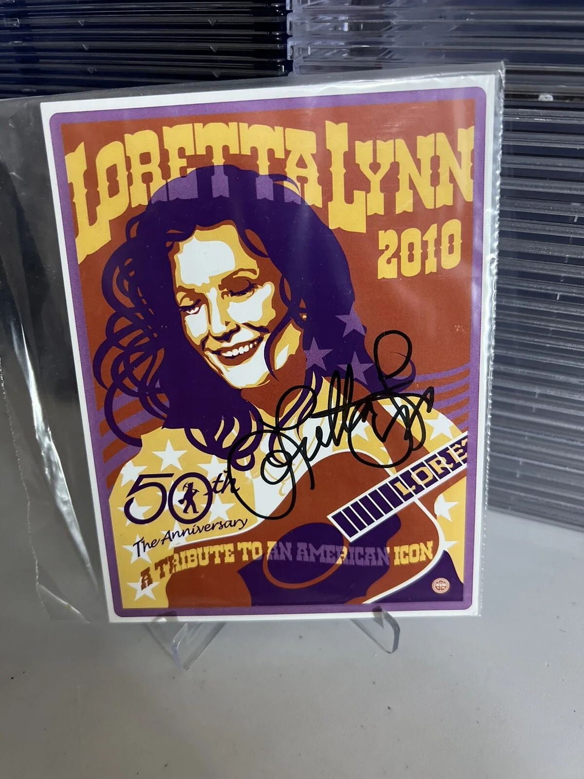 Loretta Lynn 2010 signed 50th anniversary auto post card coal miners daughter, image 2