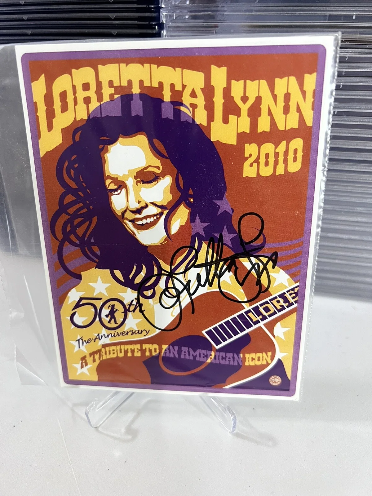 Loretta Lynn 2010 signed 50th anniversary auto post card coal miners daughter, image 3