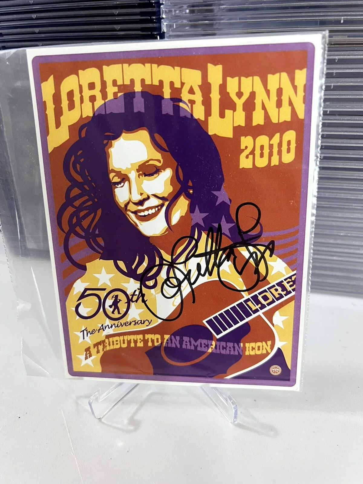 Loretta Lynn 2010 signed 50th anniversary auto post card coal miners daughter, image 5